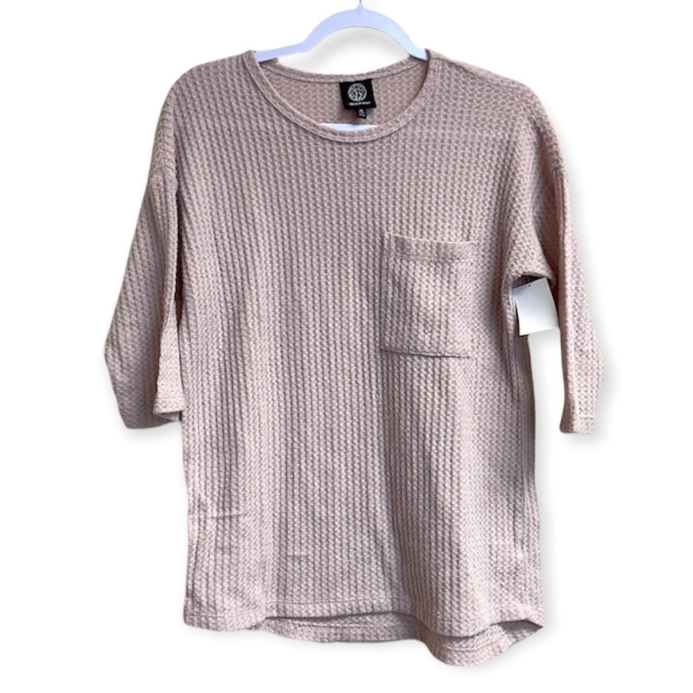 Bobeau Dusty Rose Waffle Knit Top NWT Medium